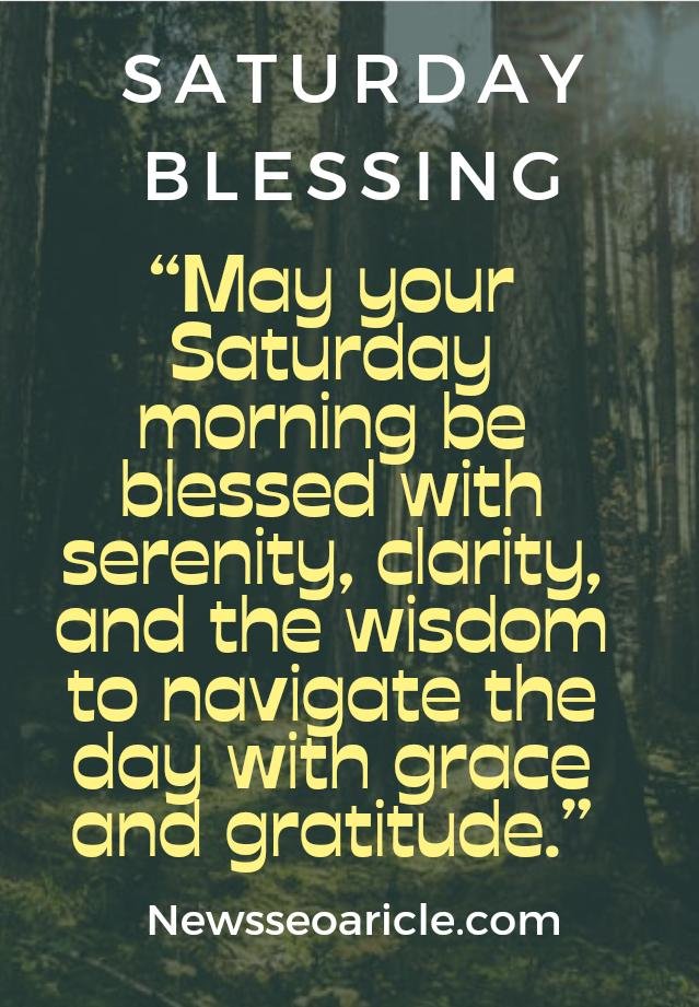 Religious Saturday Morning Blessings