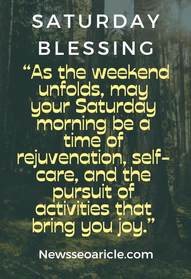 Saturday Good Morning Blessings and Prayers