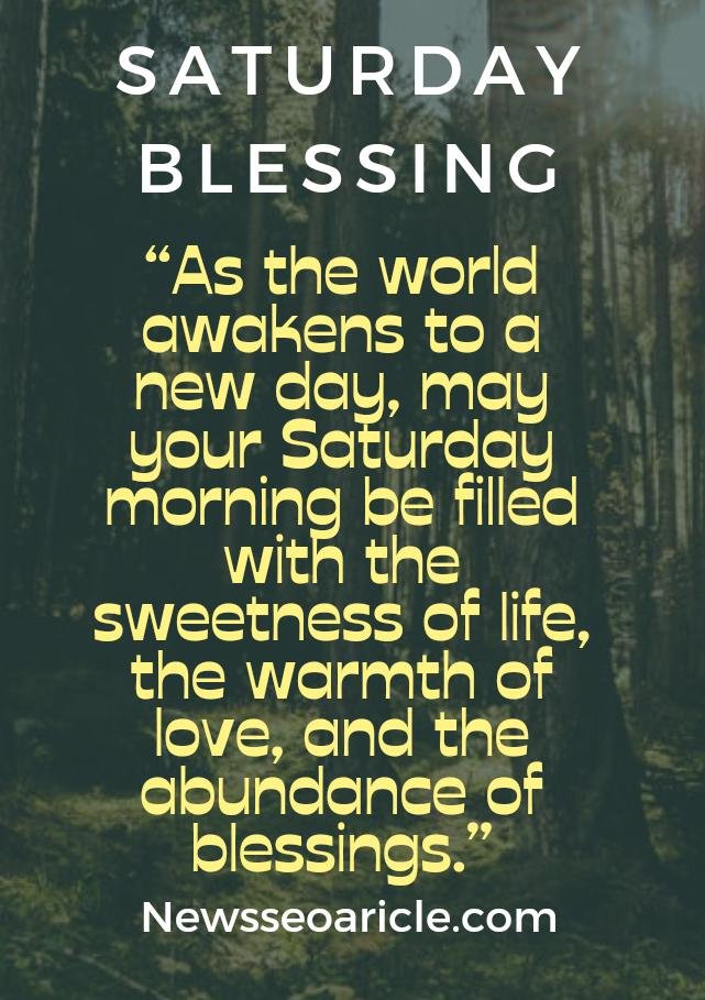 Saturday Morning Blessings Quote