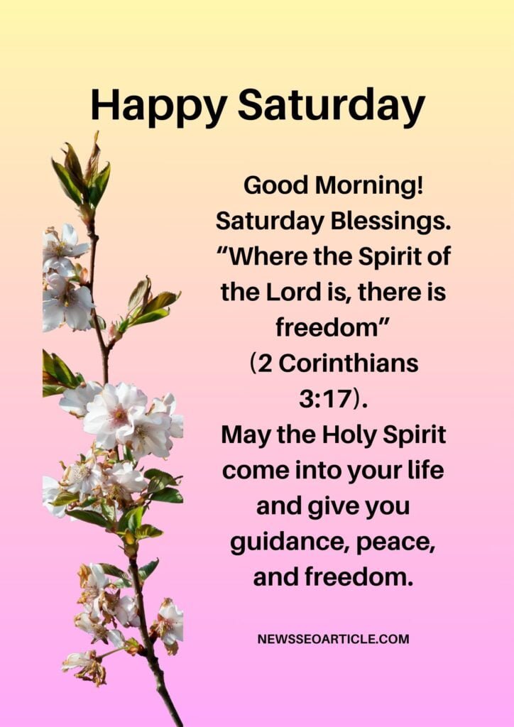 Saturday Scripture Blessings